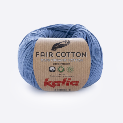 Пряжа Katia Fair Cotton (1018.18, Джинсовый синий)