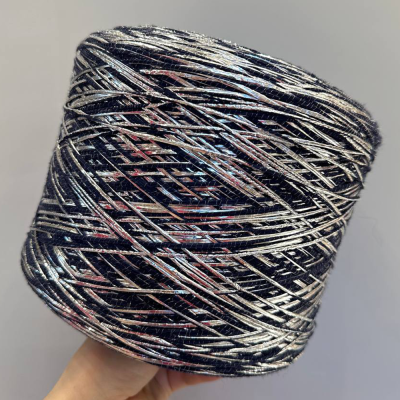 Бобина фольга Emperator (90% меринос, 8% люрекс, 2% ПА). (8143, 180 м, Синеющее серебро)