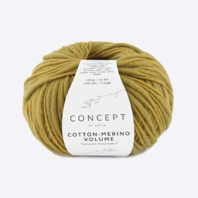 Пряжа Katia Cotton-Merino Volume (1296.204, Холодный горчичный)