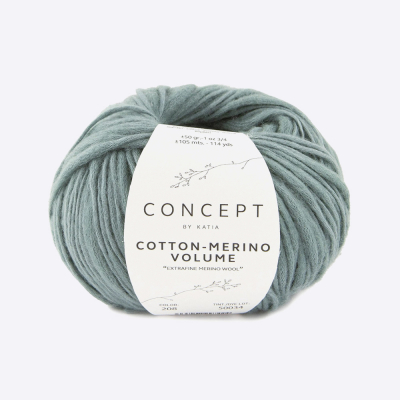 Пряжа Katia Cotton-Merino Volume (1296.208, Пыльная мята)