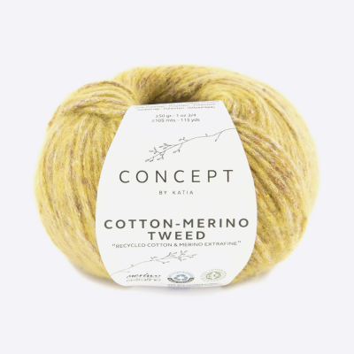 Пряжа Katia Cotton-Merino TWEED (1245.507, Горчичный Мадрид)