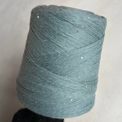 Бобина Cashmere Shine by Loro Piana (97% кашемир, 3% пайетки), 320 м. (81845, Голубиный подпушек)