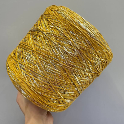 Бобина фольга Emperator (90% меринос, 8% люрекс, 2% ПА). (7623, 250 м, Золотая хурма)