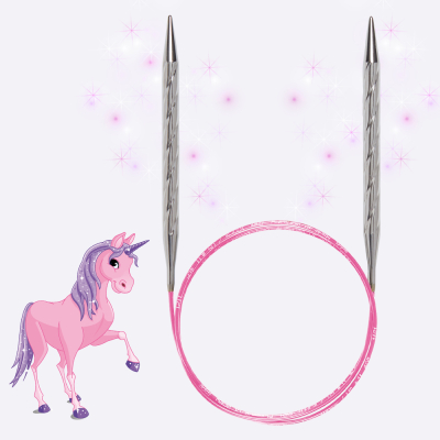 Спицы круговые с рифленой поверхностью Addi Unicorn, 115-7 (115-7/2-60, 2 мм, 60 см)