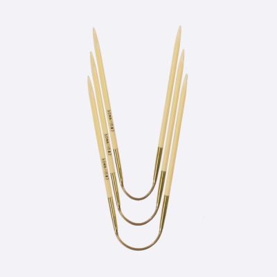 Спицы чулочные гибкие бамбуковые 24 см Addi CraSy Trio Bamboo Short, 560-2 (560-2/2-24, 2 мм)