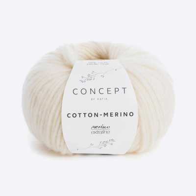 Пряжа Katia Cotton-Merino (100, Молочный) Пряжа Katia Cotton-Merino (100, Молочный)