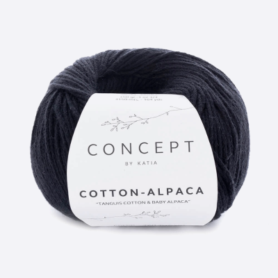 Пряжа Katia Cotton-Alpaca (1084.86, Черный)