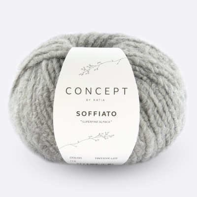 Пряжа Katia Soffiato (1252.114, Льняная зола)