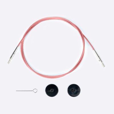 Леска вращающаяся LYKKE Pink для КОРОТКИХ спиц (розовый) (50 см)