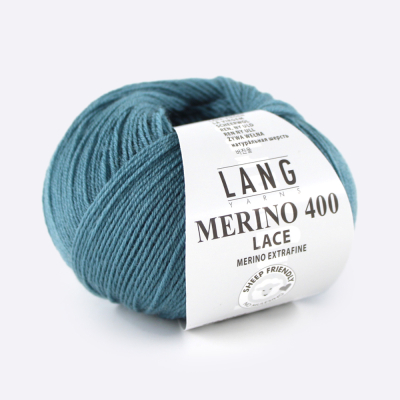 Пряжа Lang Yarns Merino 400 Lace (796.0074, Бирюза)