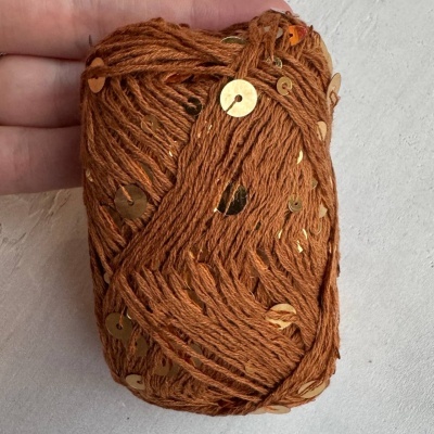 Королевские крафтовые пайетки (Карамель с золотом)