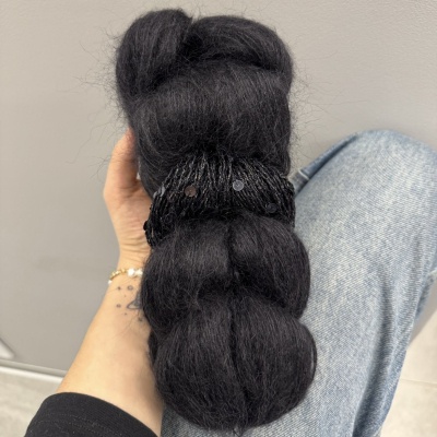 Косичка кидмохер на шелке Craft ❤ Pail (Черная пантера Luxury)