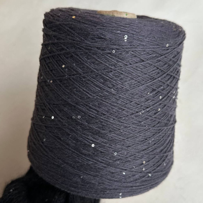 Бобина Cashmere Shine by Loro Piana (97% кашемир, 3% пайетки), 320 м. (81842, Лилас)