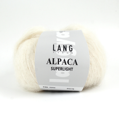 Пряжа Lang Yarns Alpaca Superlight (0094, Холодное молоко)