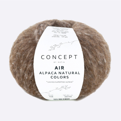 Пряжа Katia Air Alpaca Natural Colors (1340.104, Макадамия)