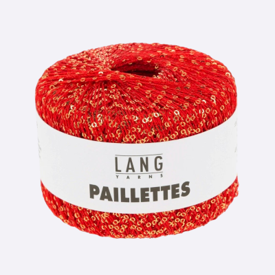 Пряжа Lang Paillettes (39.0060, Хурма в золоте)