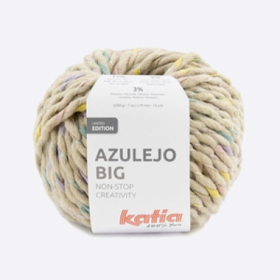 Пряжа Katia Azulejo Big (1286.502, Льняные бусы)