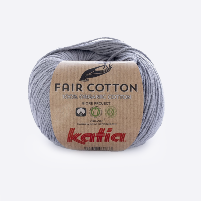 Пряжа Katia Fair Cotton (1018.26, Серый лед)