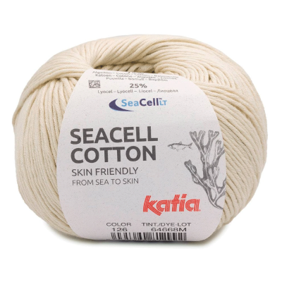 Пряжа Katia Seacell-Cotton (1178.126, Крем-ваниль)