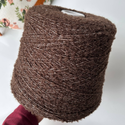 Бобина Cindy by Lanifico del Olivio (26% меринос экстрафайн, 26% беби альпака, 38% хлопок, 10% кашемир), 320 м. (1801, Горький шоколад)