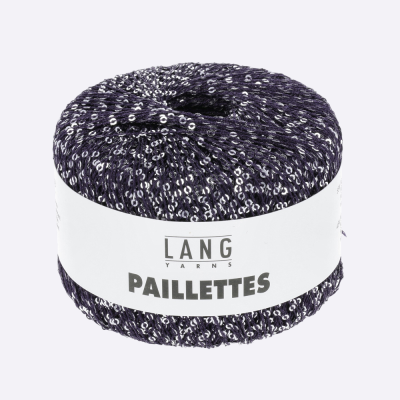 Пряжа Lang Paillettes (39.0035, Чернила с серебром)