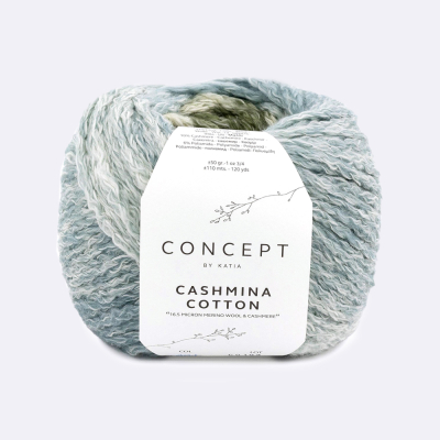 Пряжа Katia Cashmina Cotton (1341.101, Мохито лимонад)