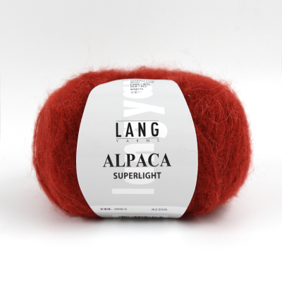 Пряжа Lang Yarns Alpaca Superlight (0063, Терракот)