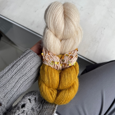 Косичка кидмохер на шелке Craft ❤ Pail (Персиковый сироп)