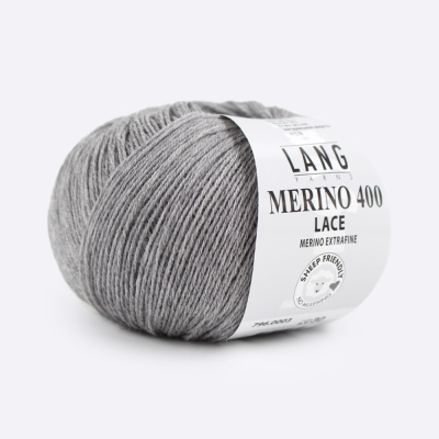 Пряжа Lang Yarns Merino 400 Lace (796.0003, Пепельный)