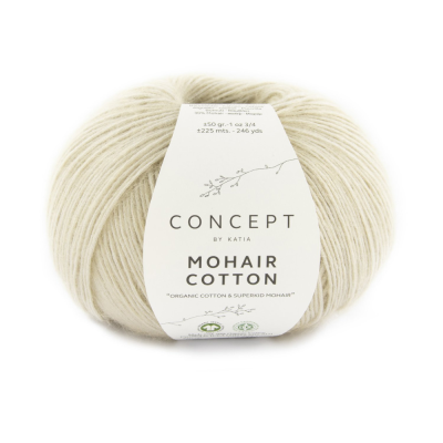 Пряжа Katia Mohair Cotton (1246.77, Сливки в тумане)