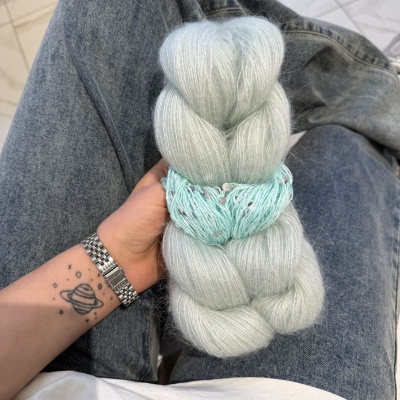 Косичка кидмохер на шелке Craft ❤ Pail (Мятный сорбет Luxury)