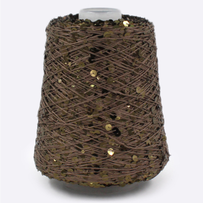 Бобина Пайетки, CARILLON 2000 (50% хлопок, 50% пайетки) 200 м. (5551, Кипарис хаки)