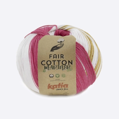 Пряжа Katia Fair Cotton Mariner (1018.206, Коралловый пломбир) Пряжа Katia Fair Cotton Mariner (1018.206, Коралловый пломбир)