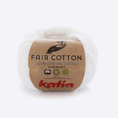 Пряжа Katia Fair Cotton (1018.1, Белый)