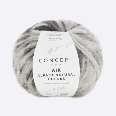 Пряжа Katia Air Alpaca Natural Colors (1340.204, Стальной волк) Пряжа Katia Air Alpaca Natural Colors (1340.204, Стальной волк)