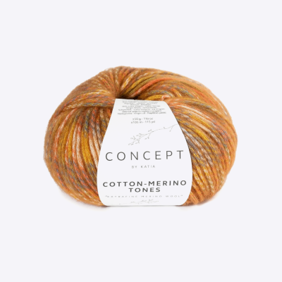 Пряжа Katia Cotton-Merino Tones (1388.305, Апельсиновая корочка)
