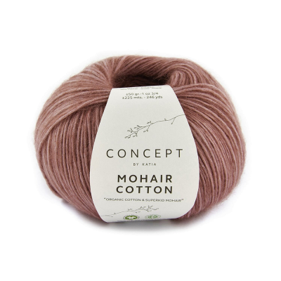 Пряжа Katia Mohair Cotton (1246.75, Помадная роза)