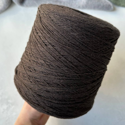 Бобина Dolce Cotone (100% вспушенный хлопок), 400 м (2171, Брауни)