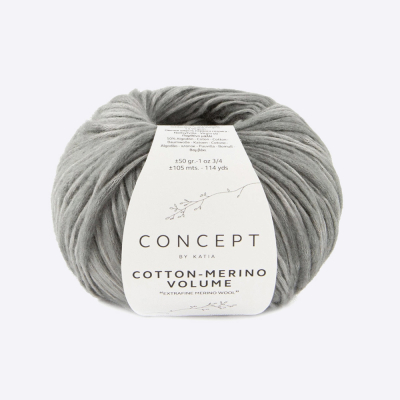 Пряжа Katia Cotton-Merino Volume (1296.211, Медиум грей)