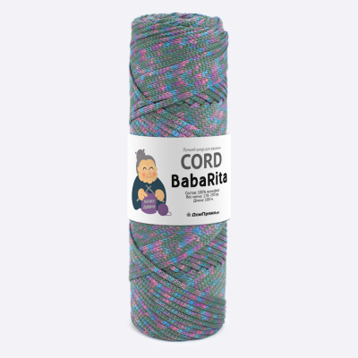 Пряжа полиэфирный шнур BabaRita Tweed  (Баба Рита твид) (Темный нефрит)