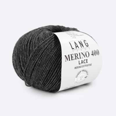 Пряжа Lang Yarns Merino 400 Lace (796.0005, Графит)