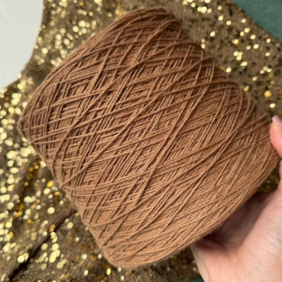 Бобина Setalino (50% шелк, 50% лен), 300 м. (9026 Caramello, Карамель)