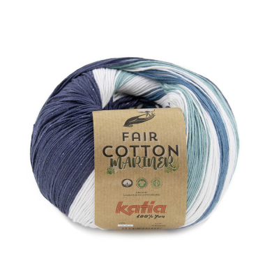 Пряжа Katia Fair Cotton Mariner (1018.200, Атлантический бриз)