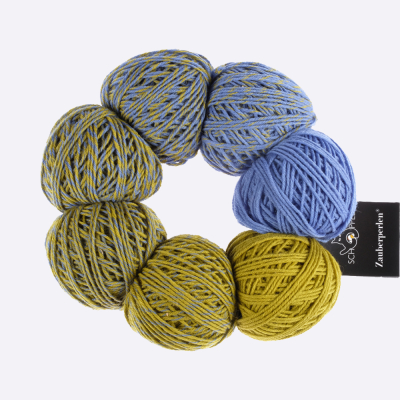 Пряжа Schoppel  Zauber Perlen (1764-2458, Лазурь в лимоне)