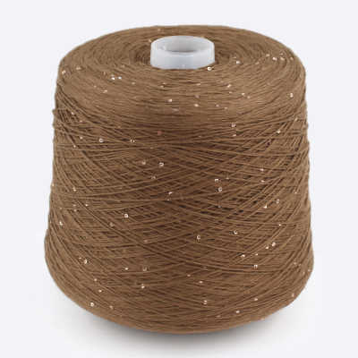 Бобина Pima Sequins (92% хлопок, 8% пайетки) (3068 7445, Хаки 450 м)