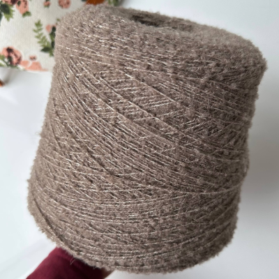 Бобина Cindy by Lanifico del Olivio (26% меринос экстрафайн, 26% беби альпака, 38% хлопок, 10% кашемир), 320 м. (1806, Пенка капучино)