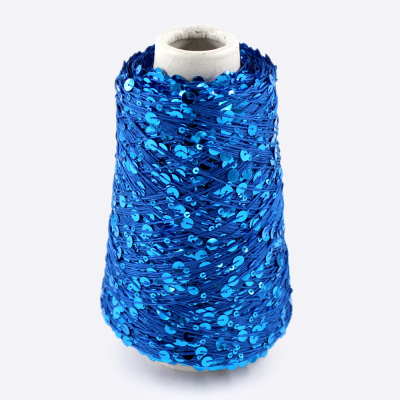 Бобина Пайетки, CARILLON 2000 (50% хлопок, 50% пайетки) 200 м. (4150 9122, Электрик)