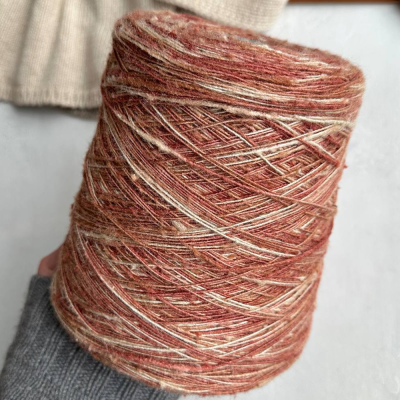 Бобина шелк Tussah by Filati Buratti (100% шелк Тусса), 400 м. (India, Копченая паприка)