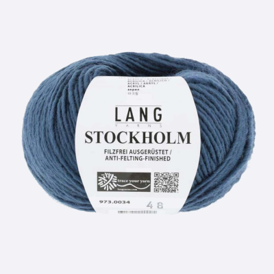 Пряжа Lang Yarns Stockholm (34, Джинсовый Чача)
