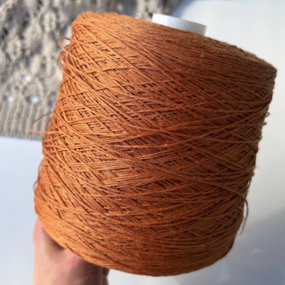 Бобина Servisi Seta ШЕЛКОВАЯ КОНОПЛЯ (100% конопля), 400 м (Терракот, 400 м., Terra Cotta)
